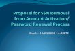 Proposal for  SSN  Removal from Account Activation/Password Renewal Process