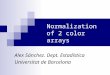 Normalization  of 2 color arrays