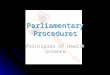 Parliamentary Procedures