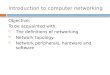 Introduction to computer networking