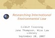 Researching International Environmental Law