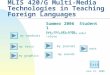 MLIS 420/G Multi-Media Technologies in Teaching Foreign Languages