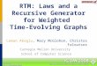 RTM: Laws and a Recursive Generator for Weighted  Time-Evolving Graphs