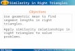 Use geometric mean to find segment lengths in right triangles