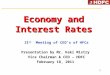 Economy and  Interest Rates