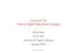 Lecture 10 Finite State Machine Design
