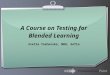 A Course on Testing for Blended Learning