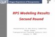 RPS Modeling Results Second Round
