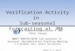 Verification Activity in  Sub-seasonal Forecasting at JMA