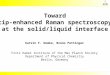 Toward tip-enhanced Raman spectroscopy at the solid/liquid interface