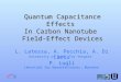 Quantum Capacitance Effects  In Carbon Nanotube  Field-Effect Devices