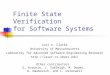 Finite State Verification  for Software Systems