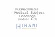 PubMed/MeSH  - Medical Subject Headings (module 4.3)