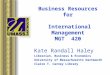 Business Resources for  International Management MGT  420