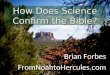 How Does Science Confirm the Bible?