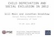 CHILD DEPRIVATION AND SOCIAL EXCLUSION IN 2012