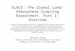 GLACE: The Global Land-Atmosphere Coupling Experiment. Part I: Overview