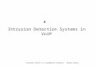 Intrusion Detection Systems in VoIP