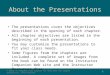 About the Presentations