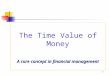 The Time Value of Money A core concept in financial management