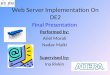 Web Server Implementation On DE2 Final Presentation