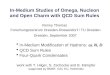 In-Medium Studies of Omega, Nucleon and Open Charm with QCD Sum Rules