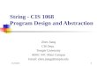 String - CIS 1068  Program Design and Abstraction