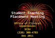 Student Teaching Placement Meeting