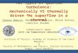 Two types of quantum turbulence: mechanically VS thermally driven  4 He superflow in a channel