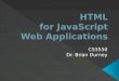 HTML for JavaScript Web Applications