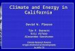 Climate and Energy in California