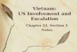 Vietnam: US Involvement and Escalation