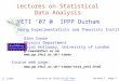 Lectures on Statistical Data Analysis