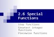 2.6 Special Functions