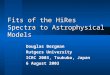Fits of the HiRes Spectra to Astrophysical Models
