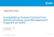 Competitive Frame Contract for Administrative and Management Support at ESOC