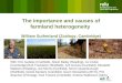 The importance and causes of farmland heterogeneity  William Sutherland (Zoology, Cambridge)