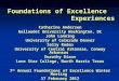 Foundations of Excellence                   Experiences
