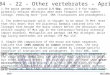 IB404 - 22 - Other vertebrates – April 11