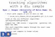 Checking different tracking algorithms with a di m  sample