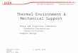 Thermal Environment & Mechanical Support