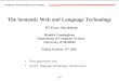 The Semantic Web and Language Technology BT Exact, Martlesham