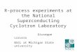 R-process experiments at the National Superconducting Cyclotron Laboratory