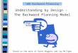 Understanding by Design -  The Backward Planning Model