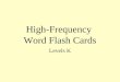 High-Frequency  Word Flash Cards