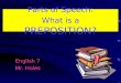 Parts of Speech: What is a  PREPOSITION?