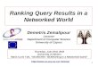 Ranking Query Results in a Networked World