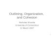 Outlining, Organization,  and Cohesion