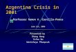 Argentina Crisis in 2001