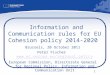 Information and Communication rules for EU Cohesion policy 2014-2020